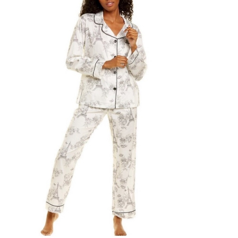 Bed Head "Eiffel Allure" Pajamas • Size Large • 100% Organic Cotton